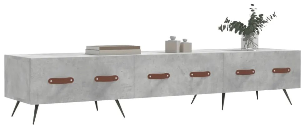 betonszürke szerelt fa TV-szekrény 150 x 36 x 50 cm