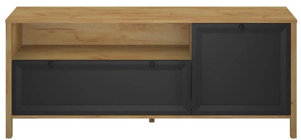 TV szekrény Bruselas (tarany craft (tölgy + fekete). 1116786