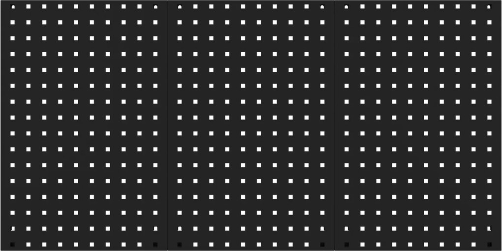 Fekete fém szerszámtábla, 1200x600x10 mm: PAULA All Black