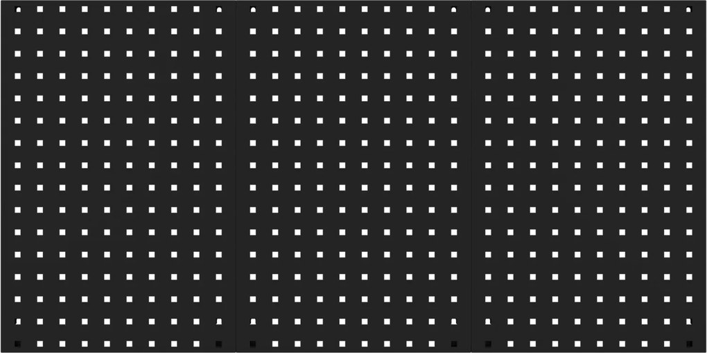 Szerszámfal PAULA, 1200 x 600 x 10 mm, All Black: fekete