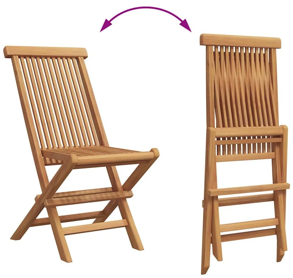 Kerti étkezőszett 2 pcs Barna Tömör tíkfa