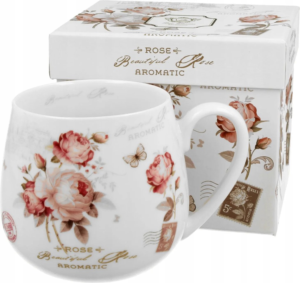 Porcelán bögre Hordó szecesszió 430ml