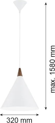 ARGON 8631 KEGEL Egyágú Függesztett Lámpa Fa E27 IP20