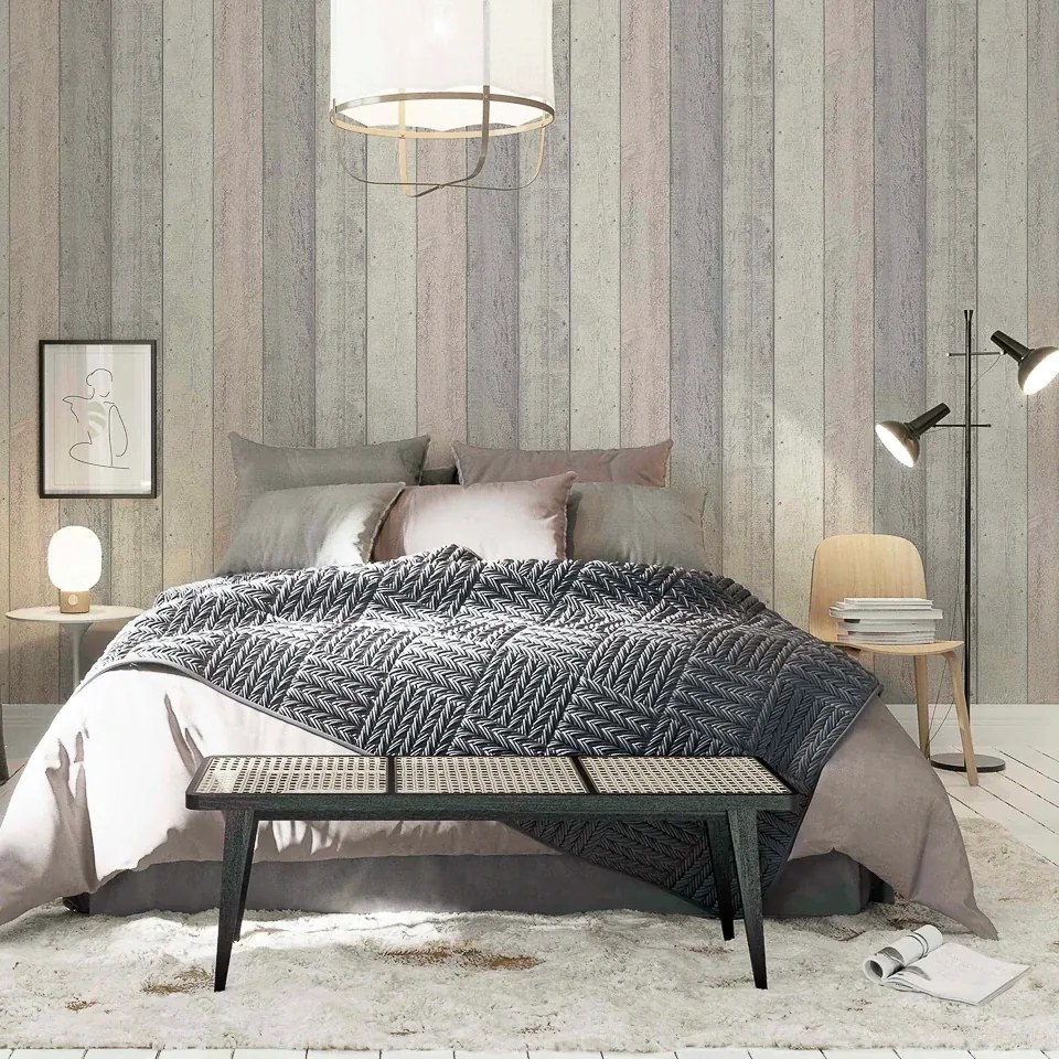 Arthouse Signature 1 Asse bézs-szürke deszkamintás papír tapéta – 902809