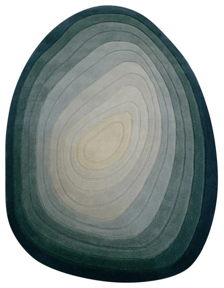 Kék gyapjú szőnyeg 160x230 cm Puddle Ombre Wool – Flair Rugs