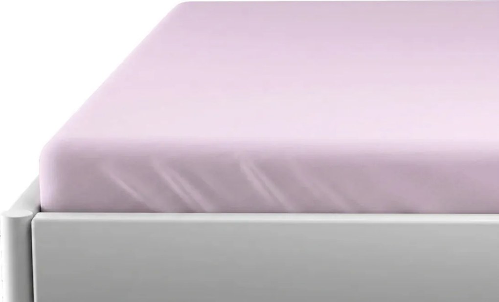 Jersey világoslila lepedő gyerekágyhoz 70 x 140 cm