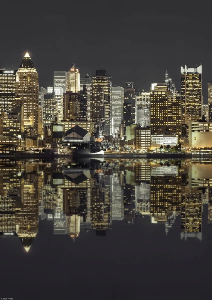 Poszter 29,7x42cm Manhattan horizontvonal alkonyatkor, Assaf Frank