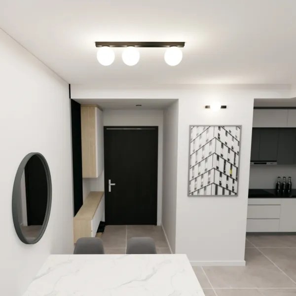 Mennyezeti lámpa FIT 3xE14/10W/230V fekete/fehér