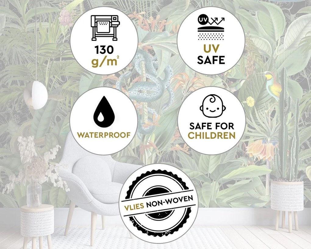 Gario Fotótapéta Kígyó és a sötét trópusok - Andrea Haase Anyag: Vlies, Méret: 150 x 105 cm