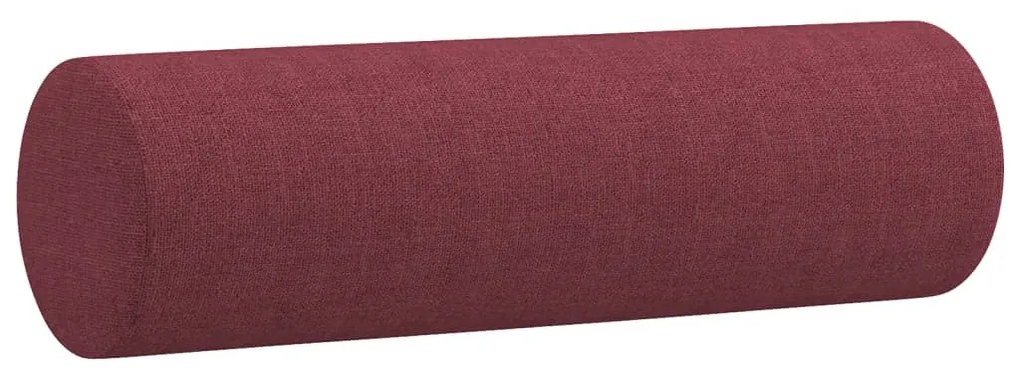 2 személyes bordó szövet kanapé díszpárnákkal 120 cm