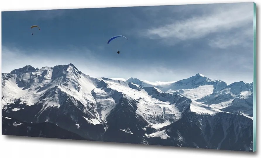 Fotótapéta üvegfalra Zöld dombok 125x50