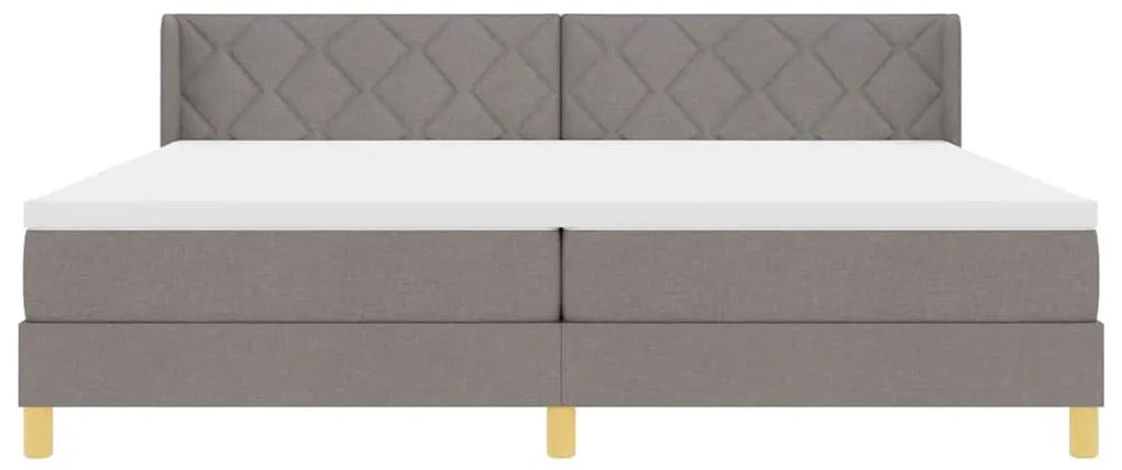 Rugós Ágy matracmal fejtámlával Tópszínű 200 x 200 cm szövet