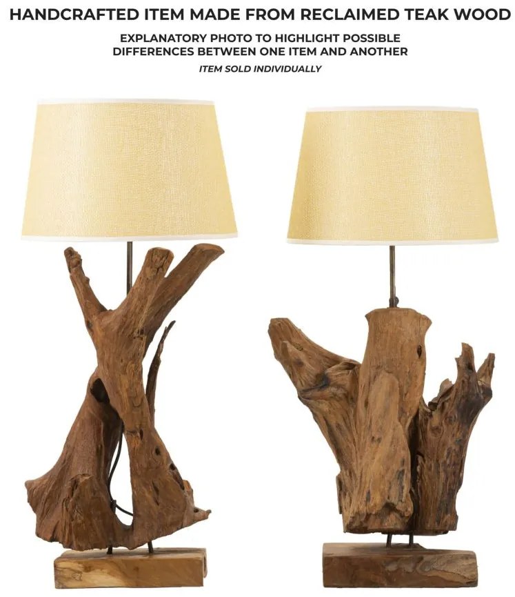 Lampada teak da tavolo ø 35x80cm