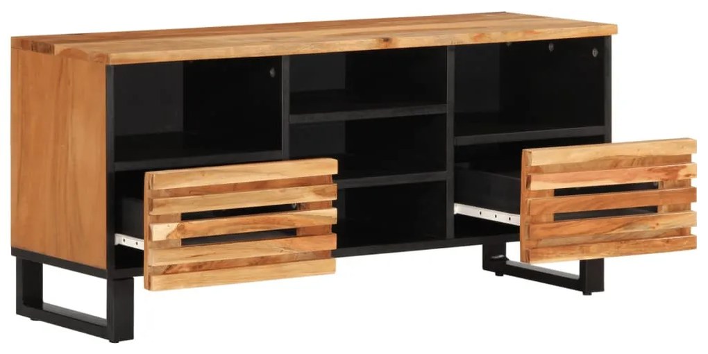 tömör akácfa TV-szekrény 100 x 34 x 46 cm