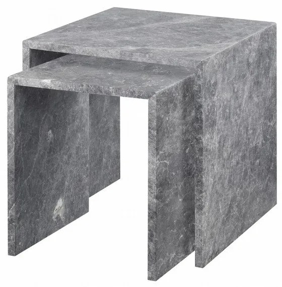 Márvány tárolóasztal szett 2 db-os 45x45 cm VARU – Blomus