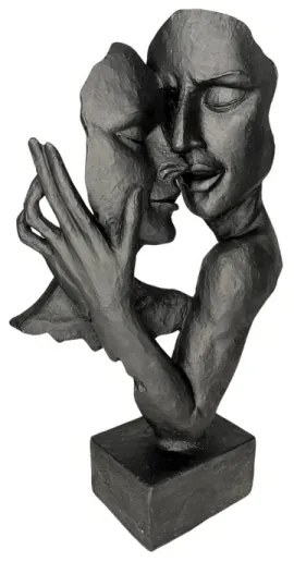 Asztali dísz 29x9x17 cm gyanta/fekete