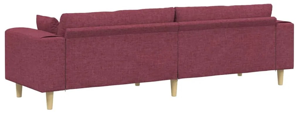 Szövet kanapé párnával Bordó 208 cm szövet