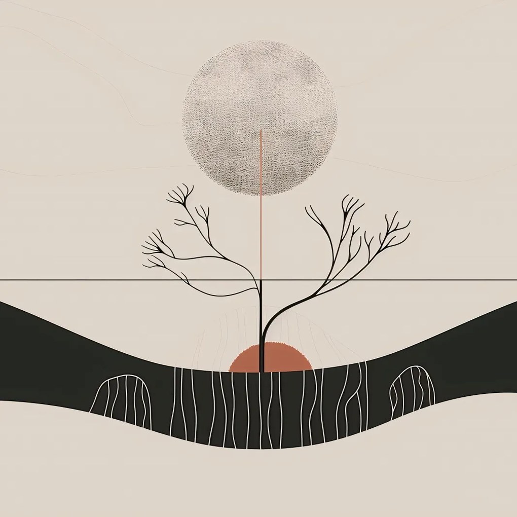 Poszter 80x80cm Téli Hold