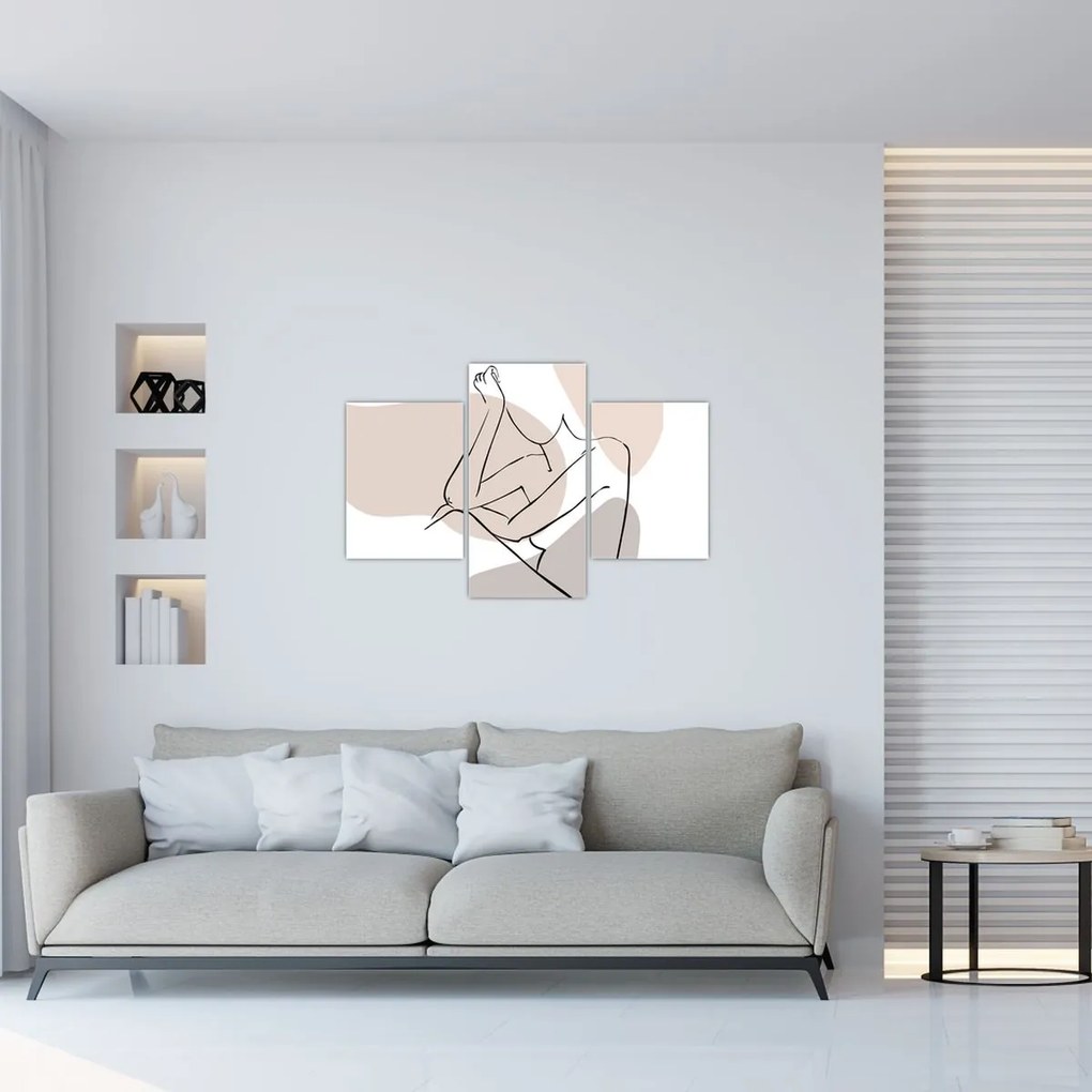 Kép - Női test vonal művészet N⁰1 (90x60 cm)