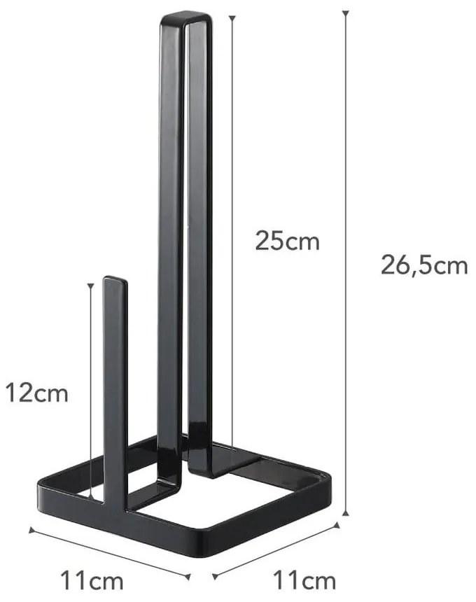 Tower fekete papírtörlő tartó - YAMAZAKI
