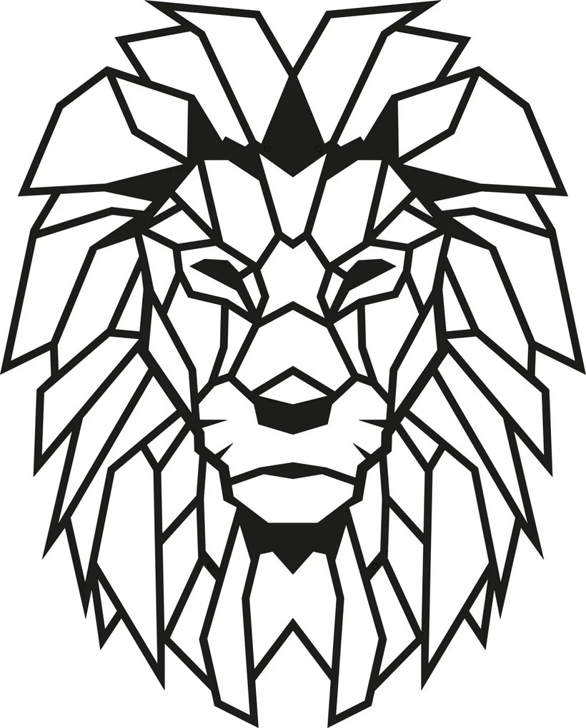 Lion fém fali dekoráció, 40×50 cm