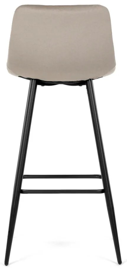 Bárszék, cappuccino szövet, négylábú fém láb