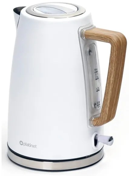 Vízforraló 1,7 l 2400W/230V rozsdamentes acél/fehér