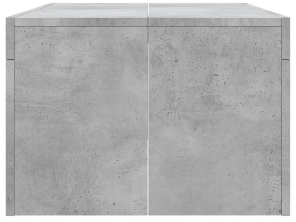 betonszürke szerelt fa dohányzóasztal 102 x 50 x 36 cm