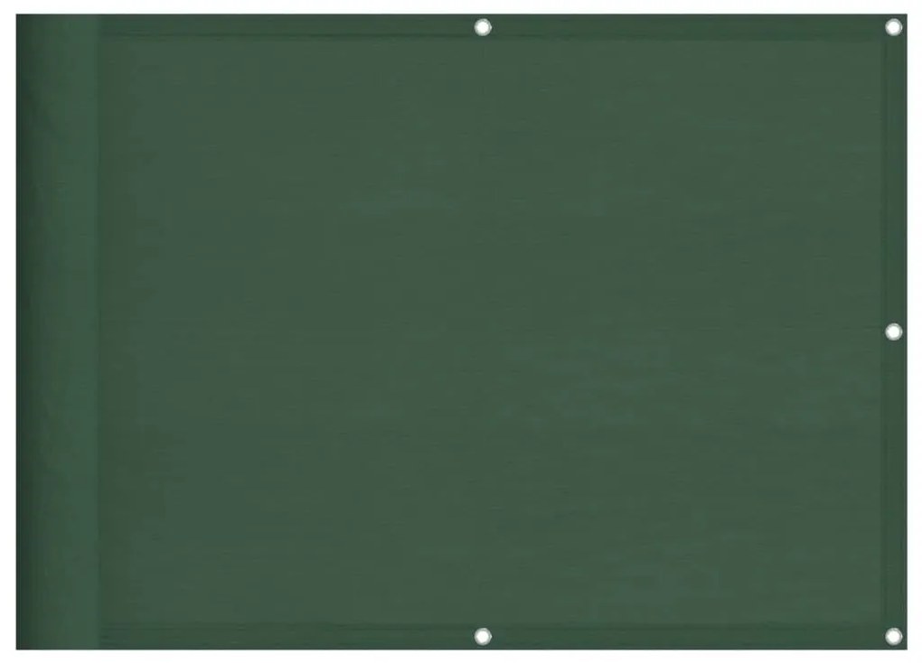 sötétzöld 100% oxford poliészter erkélyparaván 75 x 800 cm