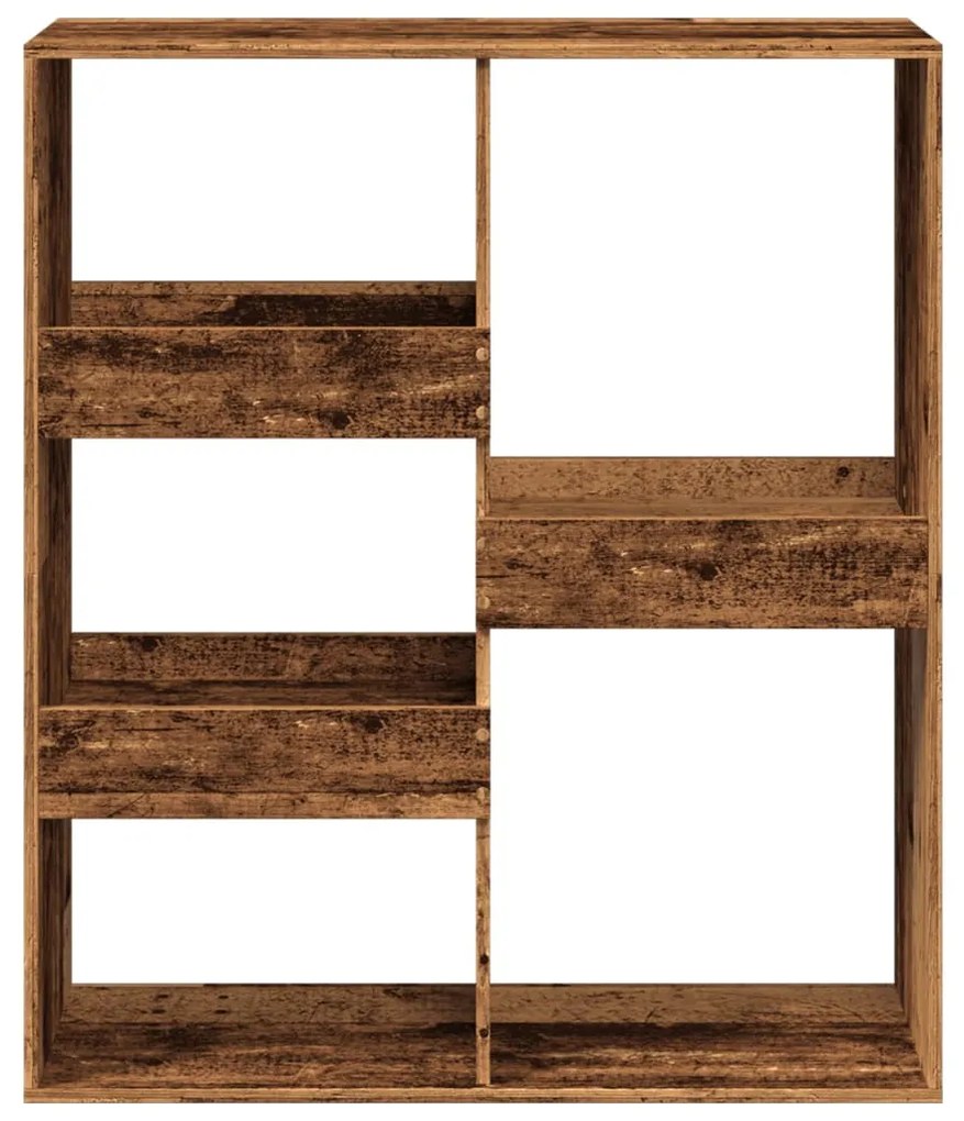 antik fa színű térelválasztó könyvszekrény 100 x 33 x 115 cm