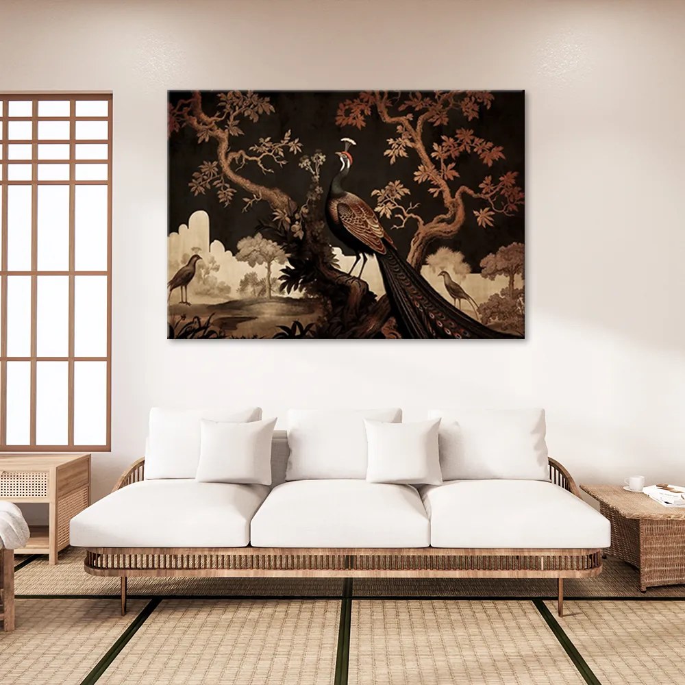 Gario Vászonkép Keleti páva a fán Méret: 90 x 60 cm