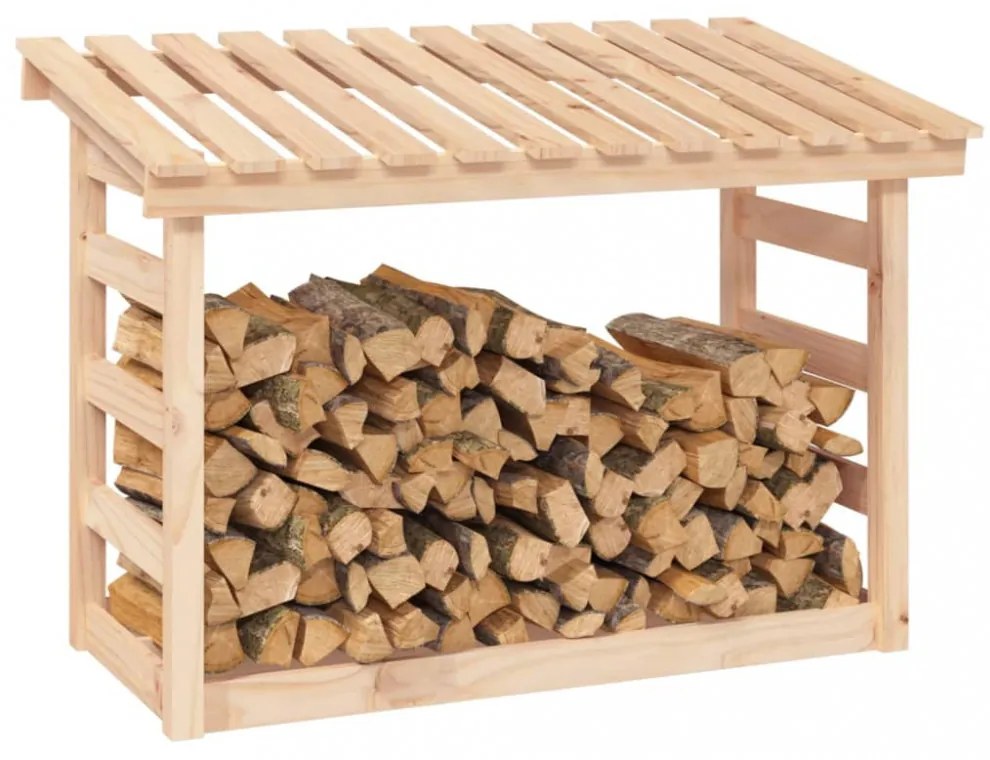 vidaXL tömör fenyőfa tűzifatartó állvány 108x64,5x78 cm