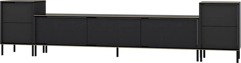 Imej Anthracite TV-szekrény szekrényekkel