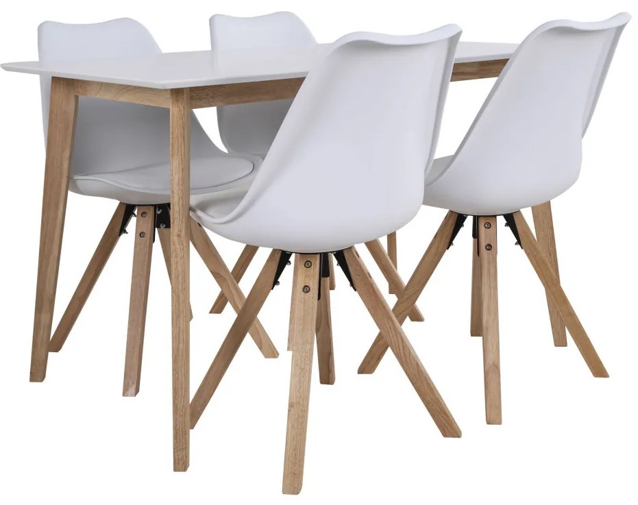 Vojens étkezőasztal 120x70 cm fehér-natúr