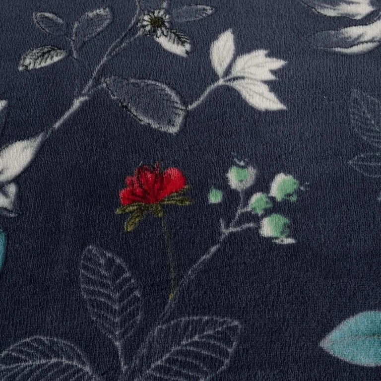 Kétoldalas ágynemű DUO SENSE NOCTIFLORA sötétkék mikroplüss/flanel Ágyneműhuzat mérete: 2 db 70 x 90 cm | 200 x 220 cm