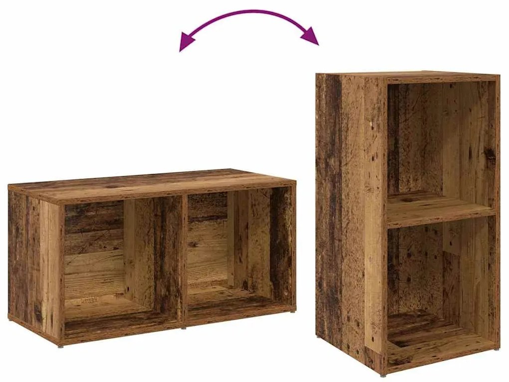 TV szekrény garnitúra 4 pcs Régi fa 37 x 35 x 72 cm Faanyag