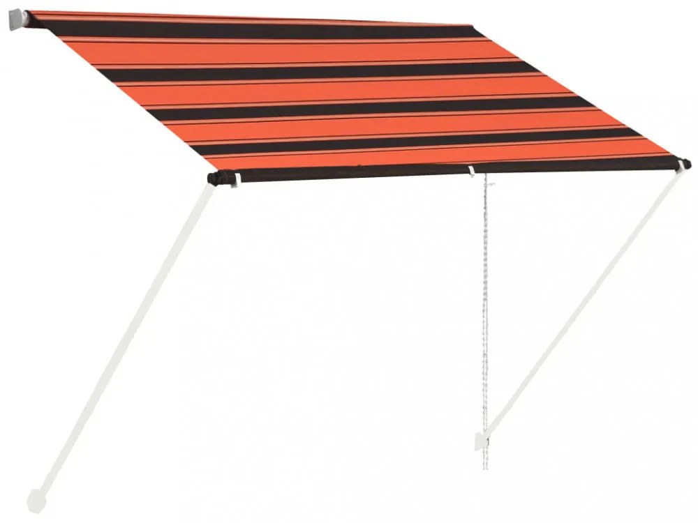 narancssárga és barna feltekerhető napellenző 100 x 150 cm
