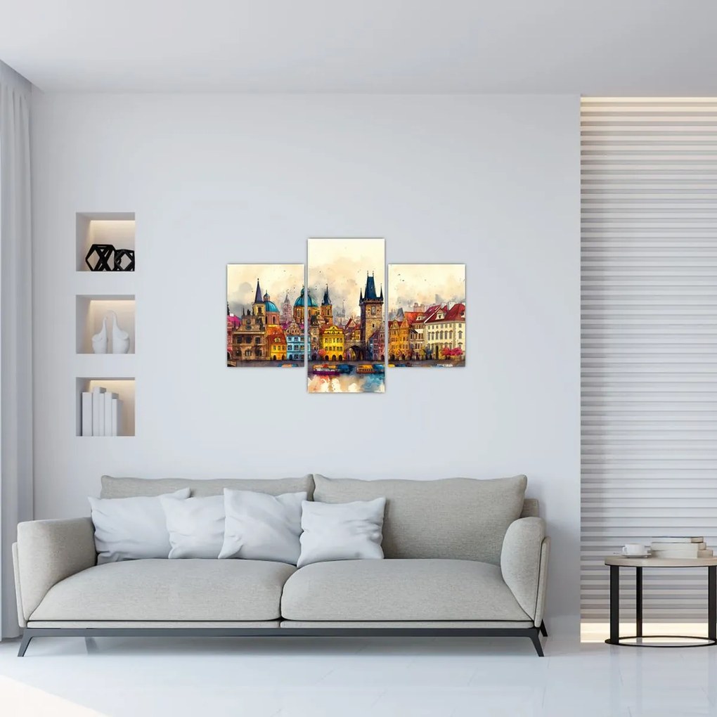 Kép - Ősz a festett városban (90x60 cm)