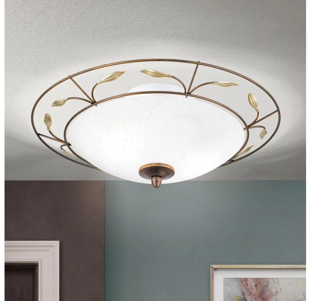 Orion DL 7-338/2 - Mennyezeti lámpa LUCA 2xE14/40W/230V átm. 40 cm bronz/patinás