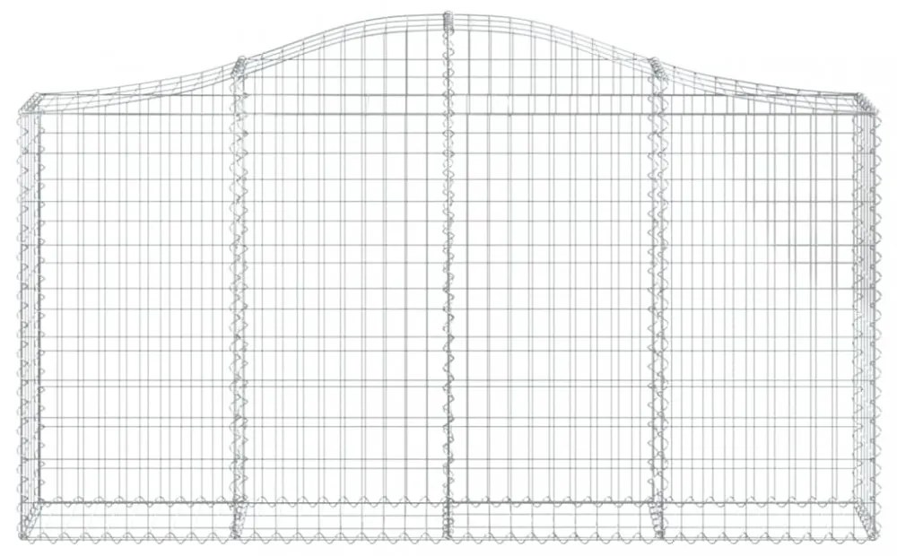 12 db íves horganyzott vas gabion kosár 200x30x100/120 cm