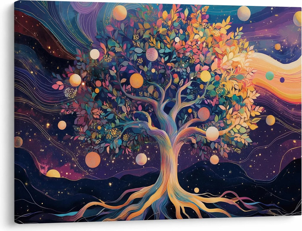 Kép – Lila fa tele energiával (70x50 cm)