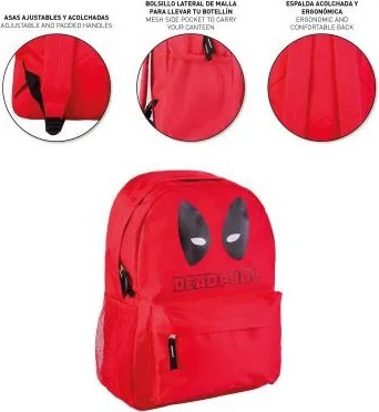 Deadpool Red iskolatáska, táska 41 cm