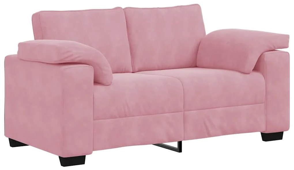 vidaXL rózsaszín bársony loveseat kanapé 120 cm