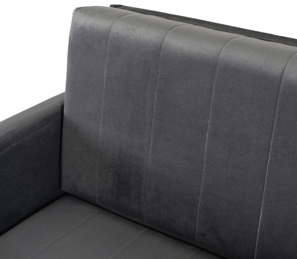 Kétszemélyes kihúzható fotelágy szürke színben – VERO 2