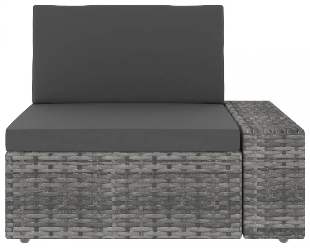 7 részes szürke polyrattan kerti ülőgarnitúra