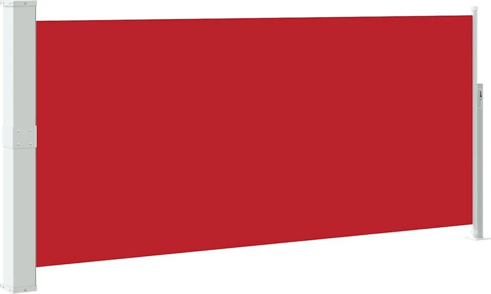 vidaXL piros behúzható oldalsó napellenző 140 x 300 cm