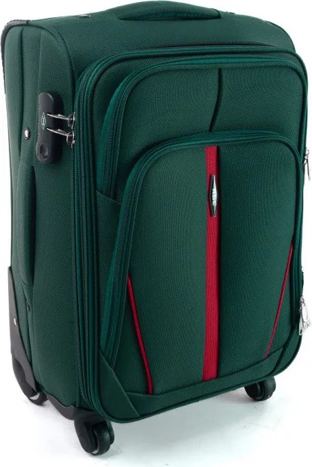 Zöld szövet utazóbőrönd „Practical” - M méret