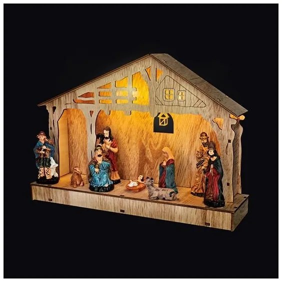 Solight 1V259 - LED karácsonyi dekoráció LED/2xAA betlém