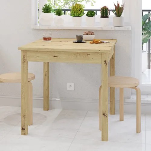SENDI Étkezőasztal Tölgy Színben 80 cm