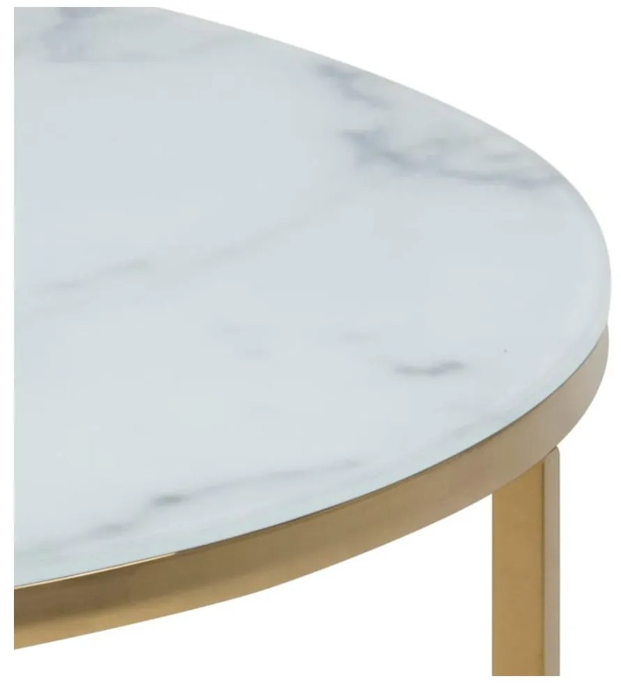 Alisma fehér kerek dohányzóasztal, ⌀ 80 cm - Actona
